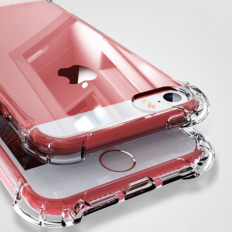 Carcasa Silicona Ultrafina Transparente H04 para Apple iPhone 5 Claro