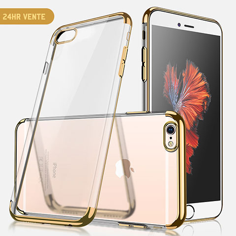 Carcasa Silicona Ultrafina Transparente H04 para Apple iPhone SE (2020) Oro