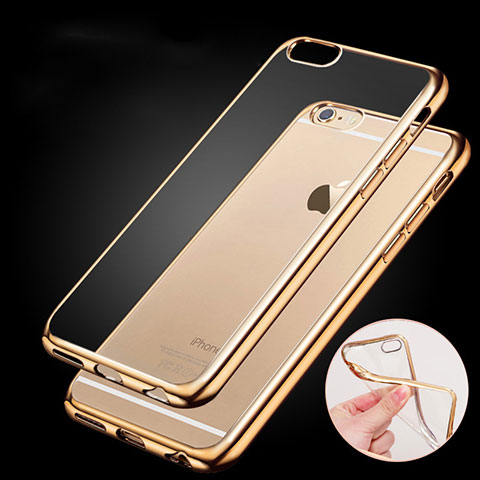 Carcasa Silicona Ultrafina Transparente H06 para Apple iPhone 6S Oro