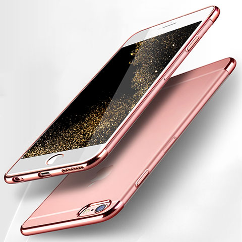 Carcasa Silicona Ultrafina Transparente H09 para Apple iPhone 6 Plus Rosa