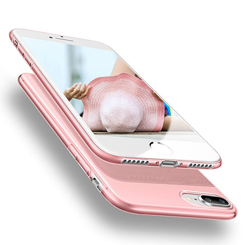 Carcasa Silicona Ultrafina Transparente H20 para Apple iPhone 8 Plus Rosa