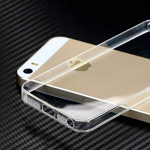 Carcasa Silicona Ultrafina Transparente HT01 para Apple iPhone 5 Claro