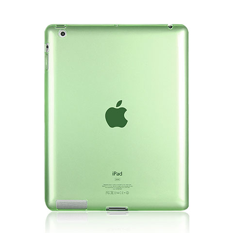 Carcasa Silicona Ultrafina Transparente para Apple iPad 3 Verde