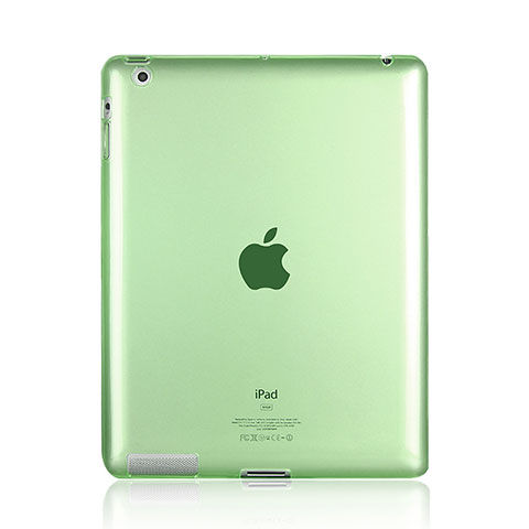 Carcasa Silicona Ultrafina Transparente para Apple iPad 4 Verde