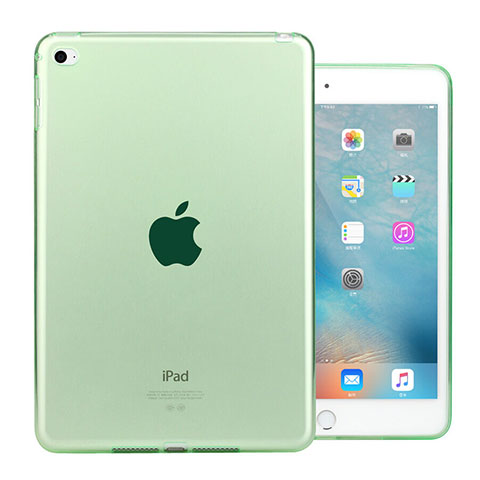 Carcasa Silicona Ultrafina Transparente para Apple iPad Mini 4 Verde
