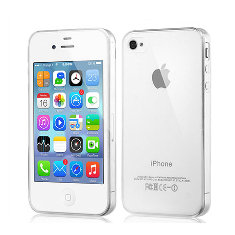 Carcasa Silicona Ultrafina Transparente para Apple iPhone 4S Claro