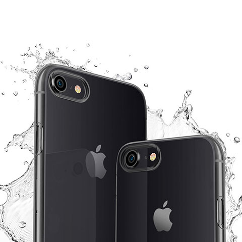 Carcasa Silicona Ultrafina Transparente para Apple iPhone SE3 ((2022)) Negro