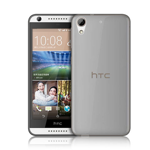 Carcasa Silicona Ultrafina Transparente para HTC Desire 626 Gris