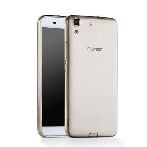 Carcasa Silicona Ultrafina Transparente para Huawei Honor 4A Gris