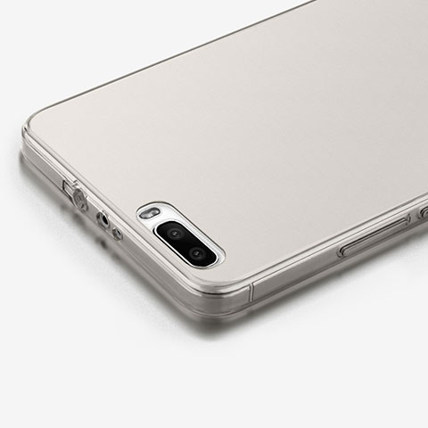 Carcasa Silicona Ultrafina Transparente para Huawei Honor 6 Plus Gris