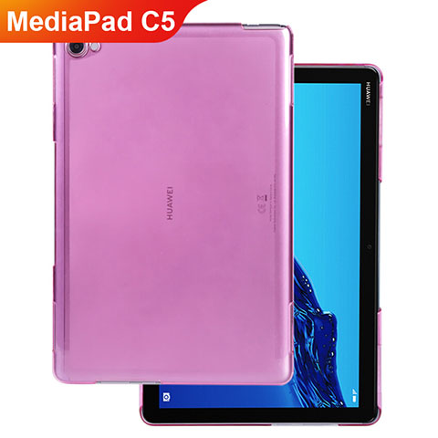 Carcasa Silicona Ultrafina Transparente para Huawei MediaPad C5 10 10.1 BZT-W09 AL00 Rosa