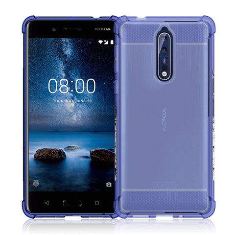 Carcasa Silicona Ultrafina Transparente para Nokia 8 Claro