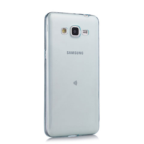 Carcasa Silicona Ultrafina Transparente para Samsung Galaxy Grand Prime SM-G530H Azul