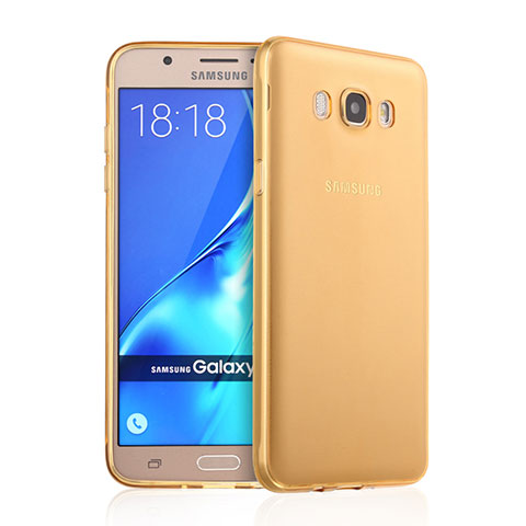 Carcasa Silicona Ultrafina Transparente para Samsung Galaxy J7 (2016) J710F J710FN Oro