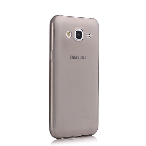 Carcasa Silicona Ultrafina Transparente para Samsung Galaxy J7 SM-J700F J700H Gris