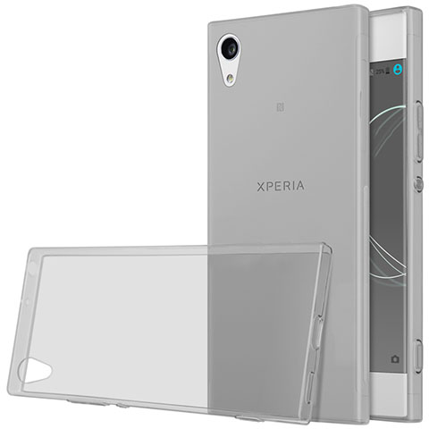 Carcasa Silicona Ultrafina Transparente para Sony Xperia XA1 Ultra Gris