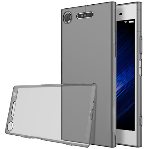 Carcasa Silicona Ultrafina Transparente para Sony Xperia XZ1 Gris