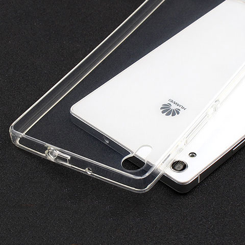 Carcasa Silicona Ultrafina Transparente T02 para Huawei P7 Dual SIM Claro