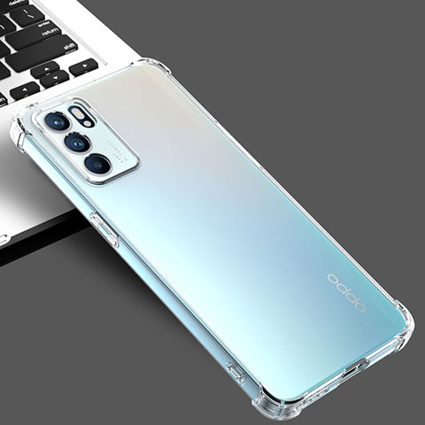 Carcasa Silicona Ultrafina Transparente T02 para Oppo Reno6 Pro 5G India Claro