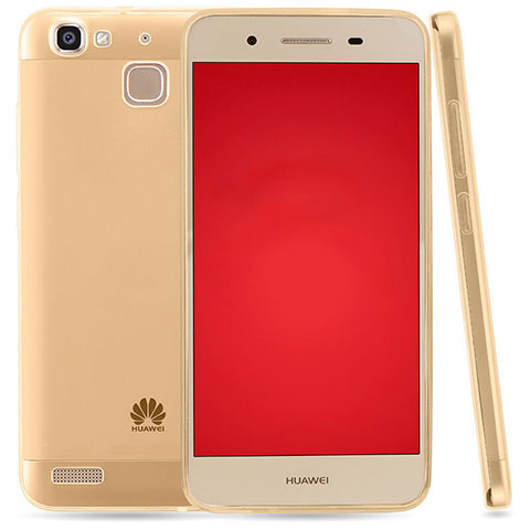 Carcasa Silicona Ultrafina Transparente T03 para Huawei P8 Lite Smart Oro