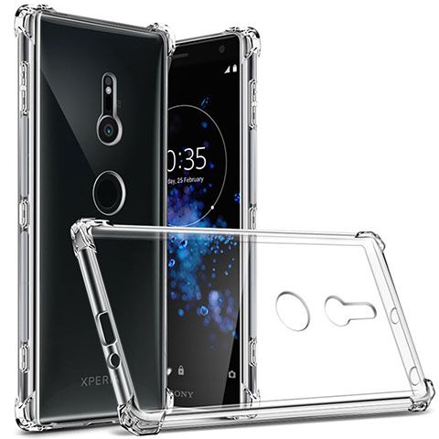 Carcasa Silicona Ultrafina Transparente T03 para Sony Xperia XZ2 Claro