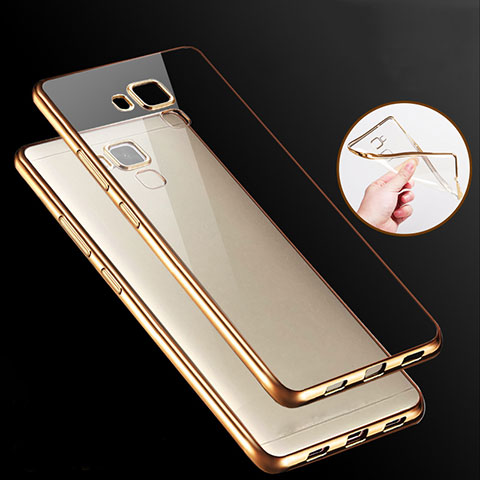 Carcasa Silicona Ultrafina Transparente T06 para Huawei GR5 Oro