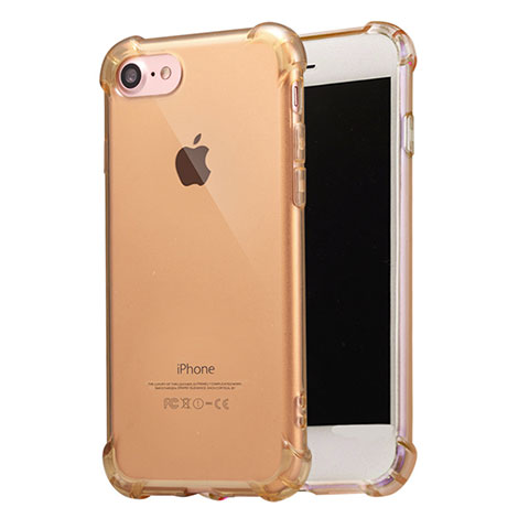 Carcasa Silicona Ultrafina Transparente T07 para Apple iPhone 8 Oro