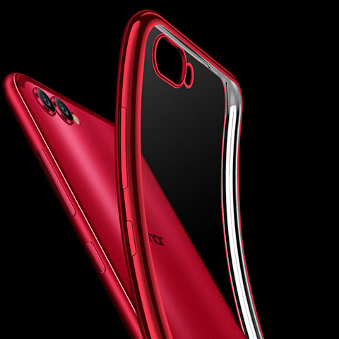 Carcasa Silicona Ultrafina Transparente T07 para Huawei Honor View 10 Rojo