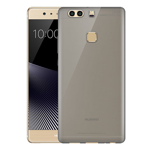 Carcasa Silicona Ultrafina Transparente T07 para Huawei P9 Gris