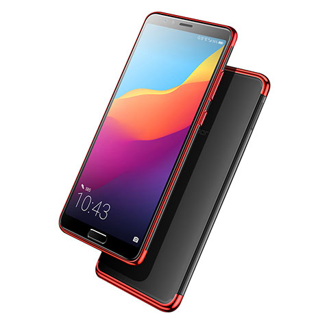 Carcasa Silicona Ultrafina Transparente T08 para Huawei Nova 2S Rojo