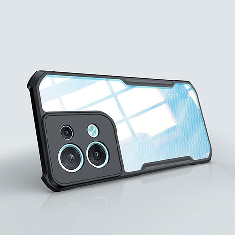 Carcasa Silicona Ultrafina Transparente T08 para Oppo Reno8 Pro 5G Negro