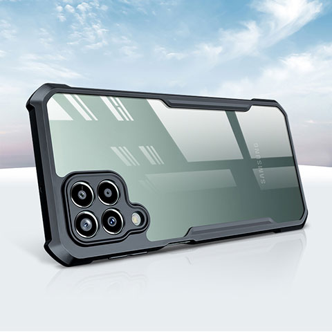 Carcasa Silicona Ultrafina Transparente T08 para Samsung Galaxy A12 Nacho Negro