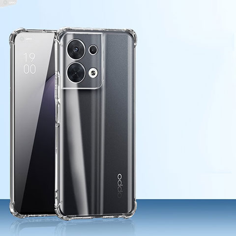 Carcasa Silicona Ultrafina Transparente T09 para Oppo Reno8 Pro 5G Claro