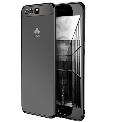 Carcasa Silicona Ultrafina Transparente T11 para Huawei P10 Negro