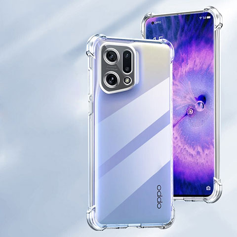 Carcasa Silicona Ultrafina Transparente T11 para Oppo Find X5 Pro 5G Claro