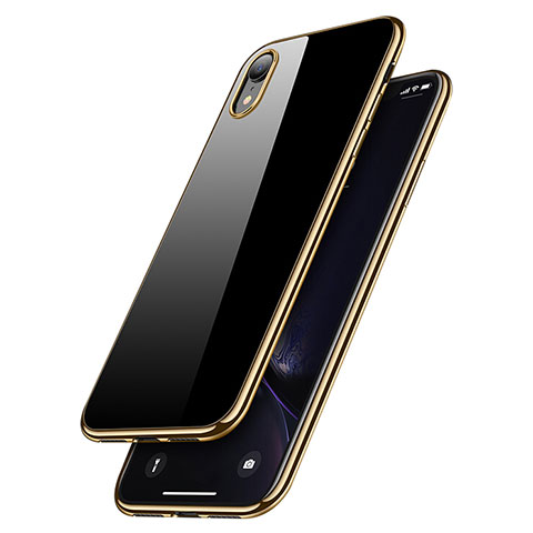 Carcasa Silicona Ultrafina Transparente T15 para Apple iPhone XR Oro