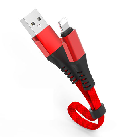 Cargador Cable USB Carga y Datos 30cm S04 para Apple iPhone 11 Rojo