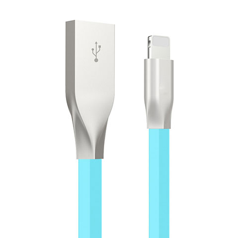 Cargador Cable USB Carga y Datos C05 para Apple iPhone SE (2020) Azul Cielo