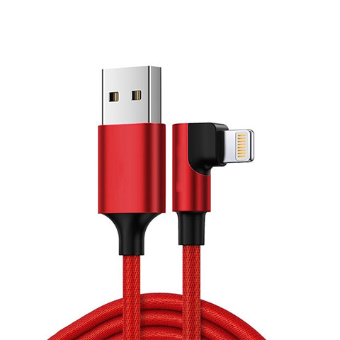 Cargador Cable USB Carga y Datos C10 para Apple iPhone 12 Mini Rojo