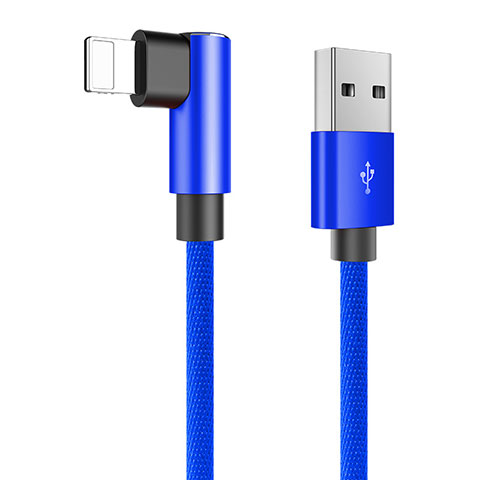 Cargador Cable USB Carga y Datos D16 para Apple iPhone Xs Azul