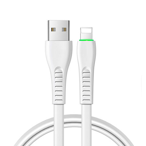 Cargador Cable USB Carga y Datos D20 para Apple iPhone 5 Blanco