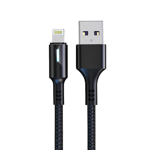 Cargador Cable USB Carga y Datos D21 para Apple iPhone 14 Pro Max Negro