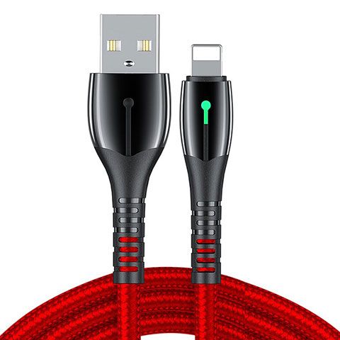 Cargador Cable USB Carga y Datos D23 para Apple iPhone 7 Rojo
