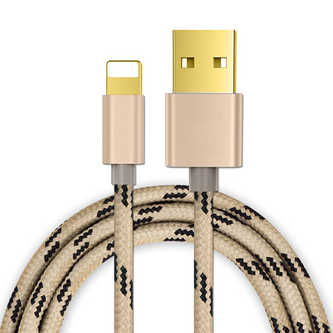 Cargador Cable USB Carga y Datos L01 para Apple iPhone Xs Oro
