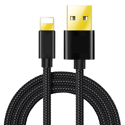 Cargador Cable USB Carga y Datos L02 para Apple iPhone 12 Pro Max Negro