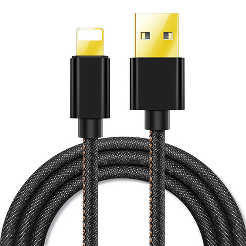 Cargador Cable USB Carga y Datos L04 para Apple iPhone 13 Pro Max Negro