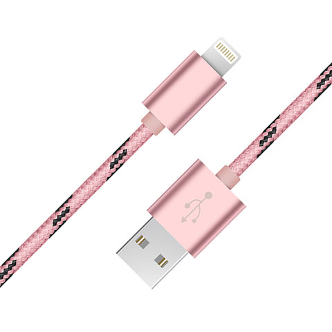 Cargador Cable USB Carga y Datos L10 para Apple iPhone 11 Pro Rosa