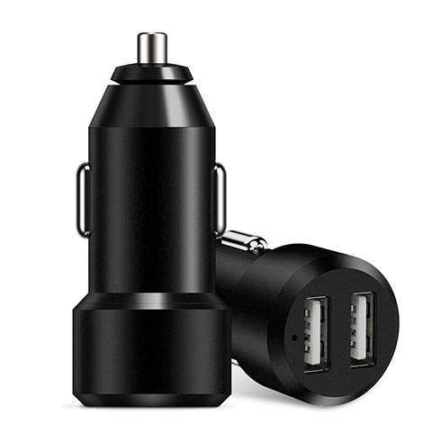 Cargador de Mechero 3.4A Adaptador Coche Doble Puerto USB Carga Rapida Universal Negro