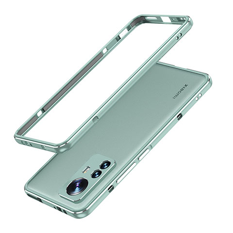 Funda Bumper Lujo Marco de Aluminio Carcasa A01 para Xiaomi Mi 12S Pro 5G Verde