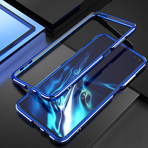 Funda Bumper Lujo Marco de Aluminio Carcasa A01 para Xiaomi Poco X2 Azul